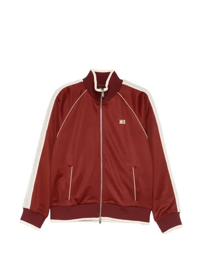 Wales Bonner Wb Logo Stripe Jersey Track Jacket In Brown