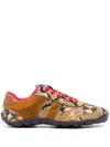 Wales Bonner Mixed Leather Lace-up Runner Sneakers In Multicolour