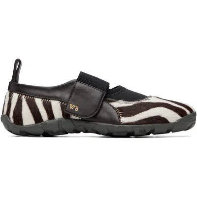 Wales Bonner White & Brown Jewel Mary Jane Sneakers In Multi