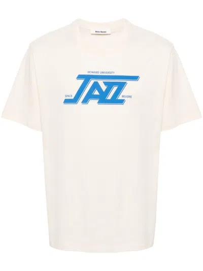 Wales Bonner White Jazz T-shirt In Beige