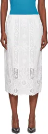 Wales Bonner White Willow Midi Skirt In White