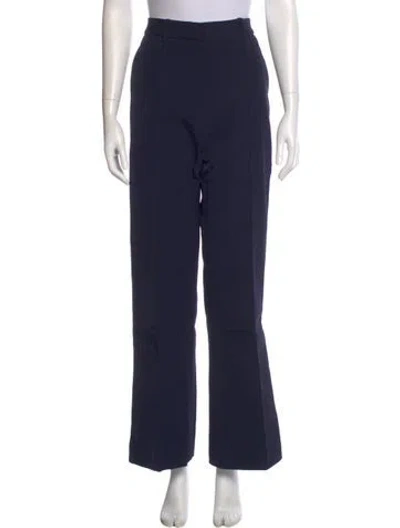 Pre-owned Wales Bonner Wide Leg Pants In Blue