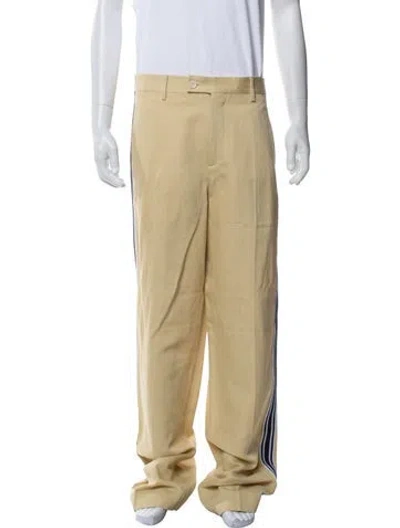 Pre-owned Wales Bonner Wide Leg Pants W/ Tags In Yellow
