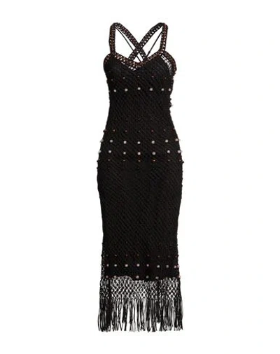 Wales Bonner Woman Maxi Dress Black Size S Cotton