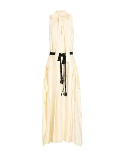 Wales Bonner Woman Maxi Dress Ivory Size 4 Linen, Nylon In White