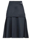 Wales Bonner Navy Mantra Midi Skirt In Blue