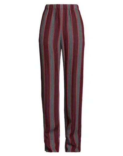 Wales Bonner Woman Pants Burgundy Size 6 Viscose, Cupro In Red