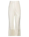 Wales Bonner Woman Pants Ivory Size 4 Wool, Viscose In White