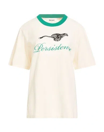 Wales Bonner Woman T-shirt Ivory Size Xl Organic Cotton In White
