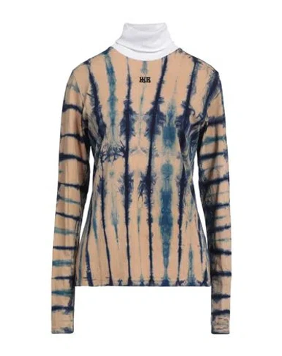 Wales Bonner Woman T-shirt Navy Size M Cotton, Elastane