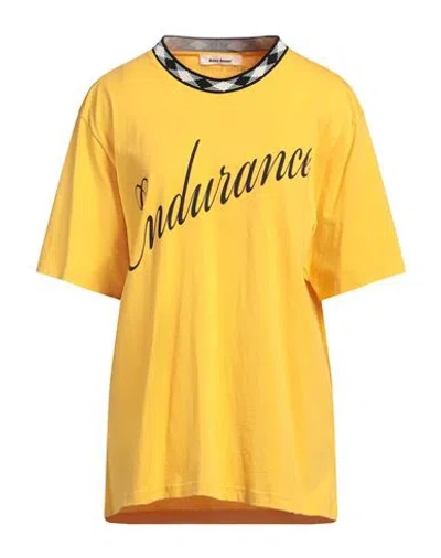 Wales Bonner Woman T-shirt Yellow Size Xl Organic Cotton