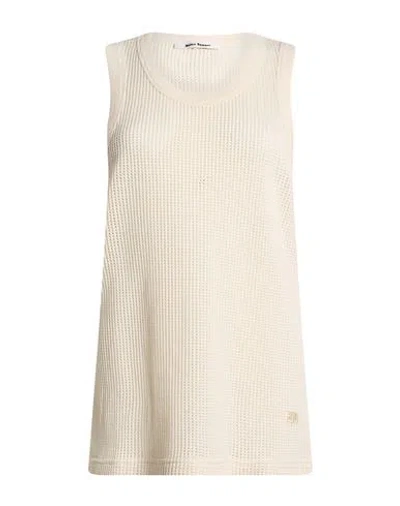 Wales Bonner Woman Tank Top Ivory Size S Cotton, Organic Cotton, Polyester In Neutral