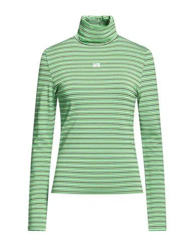 Wales Bonner Woman T-shirt Green Size L Viscose, Polyester, Elastane