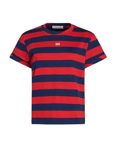 Wales Bonner Woman T-shirt Red Size L Organic Cotton In Multi