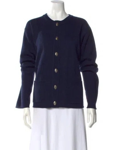 Pre-owned Wales Bonner Wool Crew Neck Sweater In Blue