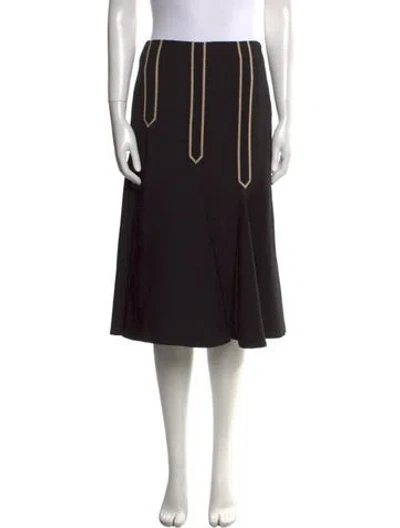 Pre-owned Wales Bonner Wool Knee-length Skirt In Black