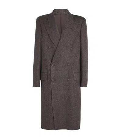 Wales Bonner Mayfair Double-breasted Coat In Brown