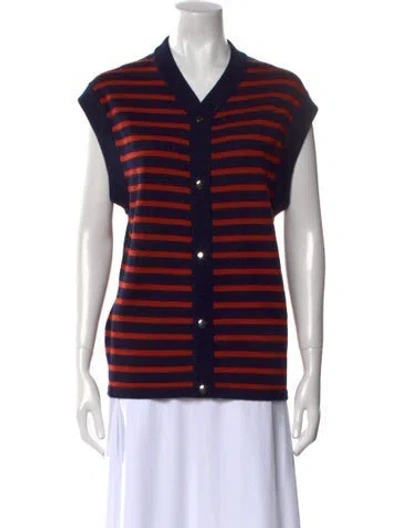 Pre-owned Wales Bonner Wool Striped Polo In Multicolor