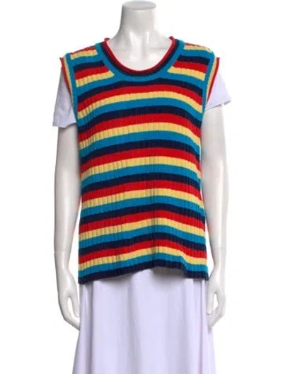 Pre-owned Wales Bonner Wool Striped Sweater W/ Tags In Blue