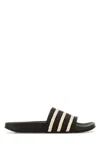 Wales Bonner X Adidas Black Leather  Adilette Slippers