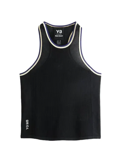 Wales Bonner X Adidas Mesh-knit Tank Top In Black