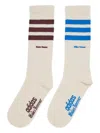 Wales Bonner X Adidas Striped 3-stripes Socks (pack Of Two) In Multi