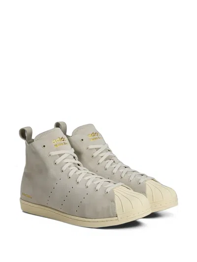 Wales Bonner X Adidas Superstar Hi Sneakers In Gray