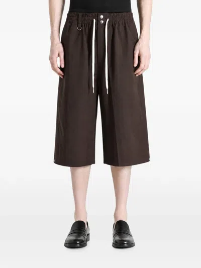 Wales Bonner X Y-3 Logo-print Drawstring Trousers In Brown