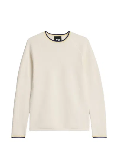 Wales Bonner X Y-3 Ribbed-knit Raglan-sleeve Sweater In Neutral