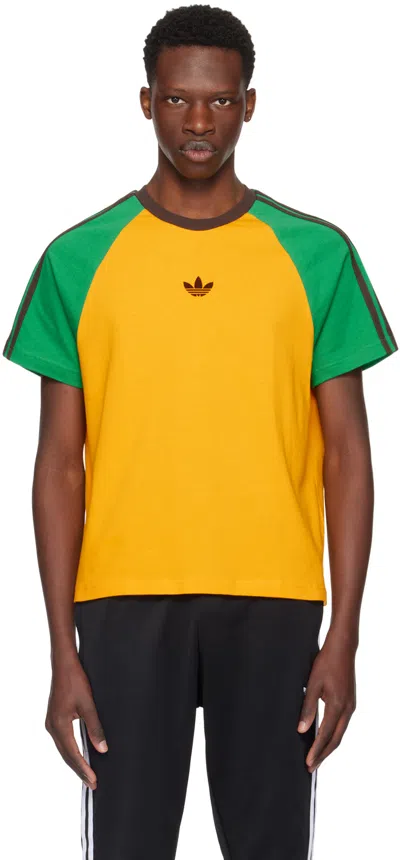 Wales Bonner Yellow Adidas Originals Edition T-shirt In Collegiate Gold