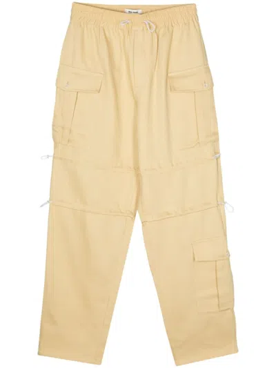 WALES BONNER YELLOW CARGO TROUSERS