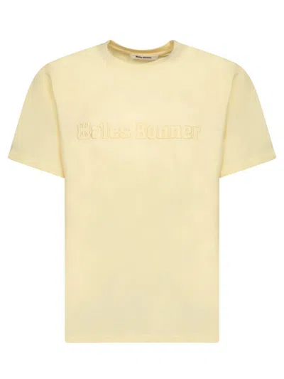WALES BONNER WALES BONNER YELLOW COTTON T-SHIRTS