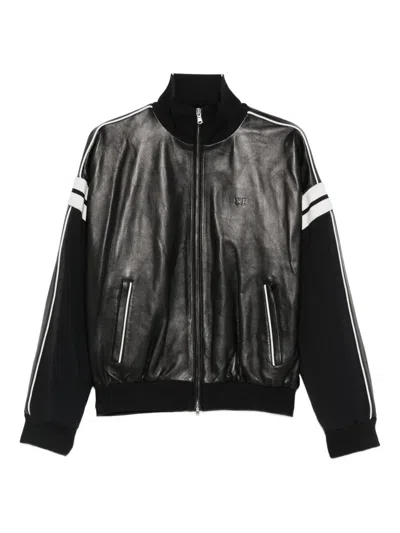 Wales Bonner Zip-fastening Leather Jacket In Black