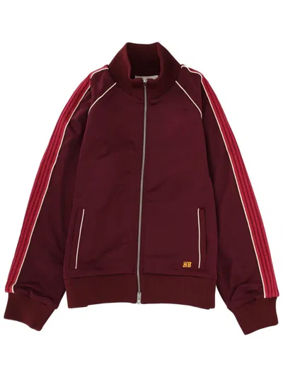 Wales Bonner Zip-up Track Jacket In Bordeaux