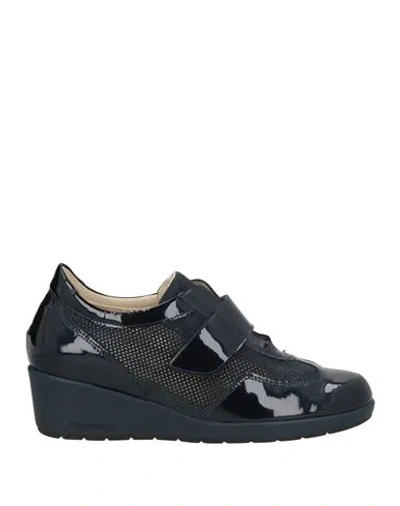 Walk By Melluso Woman Sneakers Midnight Blue Size 9 Leather