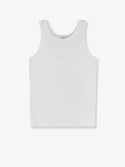 Walk In Paris Cotton Blend Tank Top In White