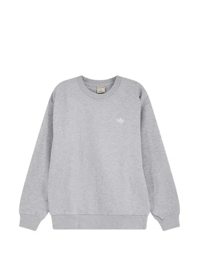 Walk In Paris Crew-neck Logo-detail Sweater In Gray