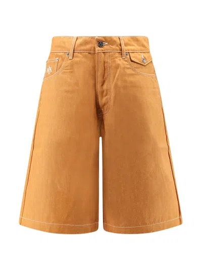 Walk In Paris Denim Shorts In Orange