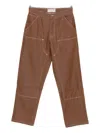 Walk In Paris Double-knee Jeans In Brown