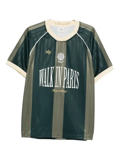 Walk In Paris Football Jersey T-shirt In Gray