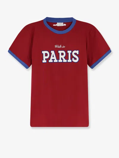 Walk In Paris I Love Paris Cotton T-shirt In Red
