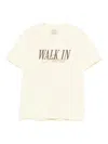 Walk In Paris Logo-embroidered T-shirt In Neutral