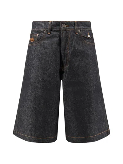 Walk In Paris Logo-embroidered Belt-loop Shorts In Black