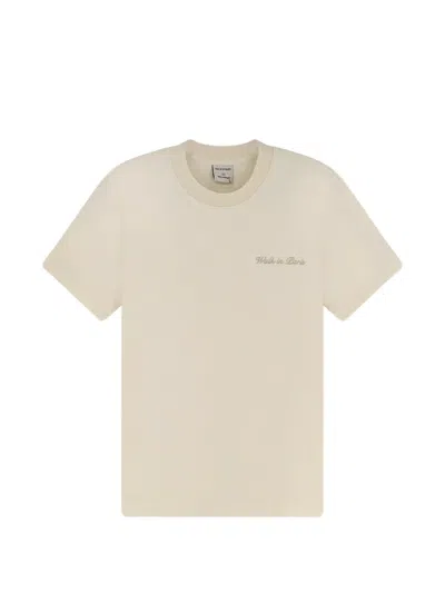 Walk In Paris Logo-embroidered T-shirt In Gray