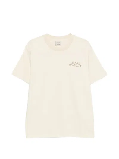 Walk In Paris Logo-print Cotton T-shirt In Neutral