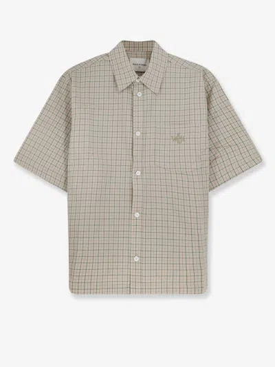 Walk In Paris Madras Cotton Shirt In Brown