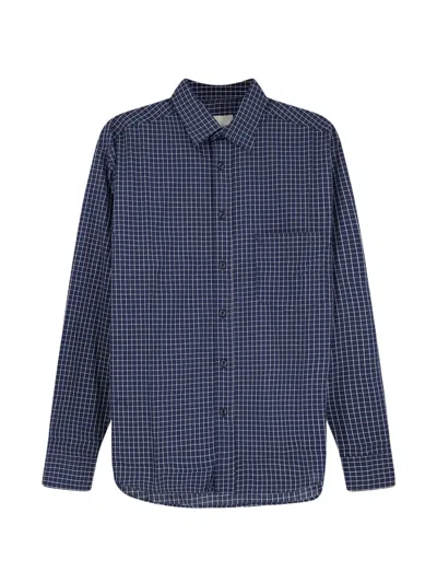 Walk In Paris Patch-pocket Plaid Shirt In Blue