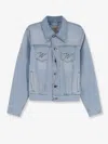 Walk In Paris Postman Blue Denim Jacket In Multi