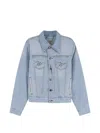 Walk In Paris Postman Blue Denim Jacket In Blue