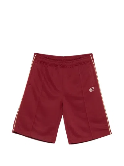 Walk In Paris Side-stripe Shorts In Red